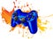 game Joypad with colored spots vector illustration