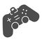 Game joystick solid icon. Playing console vector illustration isolated on white. Gamepad glyph style design, designed