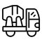 Game lorry cement mixer icon outline vector. Metal tool