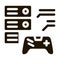 game main menu icon Vector Glyph Illustration