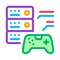 Game main menu icon vector outline illustration