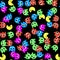 Game monsters seamless generated pattern