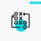 Game, Move, Strategy, Tactic, Tactical turquoise highlight circle point Vector icon