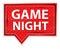 Game Night misty rose pink banner button