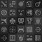 Game outline concept icons. Videos games linear signs