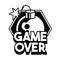 Game over` lettering game design trendy phrase