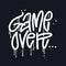 GAME OVER - lettering quot in Spray urban graffiti style. Tee shirt prinnt for ganers design. Spray textured vector