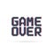 Game over logo like glitch pixel art style