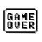 Game over pixel design stamp