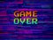 Game over screen vintage video game