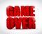 Game over text sign illustration design