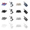 Game, paintball, balls, and other web icon in cartoon style. Guns, automatic, bears, icons in set collection.