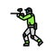 game paintball color icon vector illustration