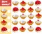 game for preschool children. Educational math game. Calculate how many different cakes and record the result