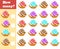 game for preschool children. Educational math game. Calculate how many different cakes and record the result