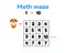 Game for preschool children. mathematical maze. help the puppy to get to the bone. find numbers from 1 to 10