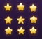 Game ranking gold stars cartoon ui, gui, interface