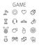 Game related vector icon set