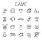 Game related vector icon set