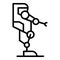 Game robot icon outline vector. Exoskeleton suit