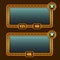 Game steampunk menu interface panels