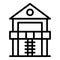 Game stilt icon outline vector. House cabin