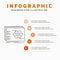 Game, strategic, strategy, tactic, tactical Infographics Template for Website and Presentation. Line Gray icon with Orange