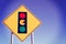 Game zone pacman traffic light sign arcade