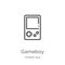 gameboy icon vector from children toys collection. Thin line gameboy outline icon vector illustration. Outline, thin line gameboy