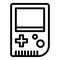 Gameboy joystick icon, outline style