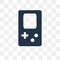 Gameboy vector icon isolated on transparent background, Gameboy