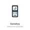 Gameboy vector icon on white background. Flat vector gameboy icon symbol sign from modern entertainment and arcade collection for