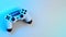 Gamepad on abstract background with light effects