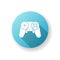 Gamepad blue flat design long shadow glyph icon