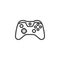 Gamepad controller line icon