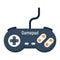 Gamepad flat icon, console and joystick