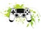 Gamepad for game console.The joystick for the console.The controller in the vector.Joystick vector illustration.