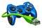 Gamepad, game controller with lan cable. 3D rendering