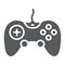 Gamepad glyph icon, technology and entertainment, joystick sign, vector graphics, a solid pattern on a white background.