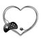 Gamepad or joypad black color and heart frame made from cable design