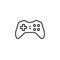 Gamepad, joypad line icon, outline vector sign