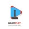 Gamepad Joystick Videogame logo template vector