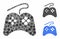 Gamepad Mosaic Icon of Circle Dots