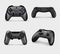 Gamepad Realistic Monochrome Set