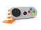 Gamepad with traffic cone