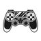 Gamepad vector black and white object or element