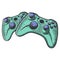 Gamepad. Vector concept in doodle and sketch style. Hand drawn illustration for printing on T-shirts, postcards