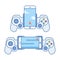 Gamepad for your phone. Accessories for mobile devices allows you to play video games. Joystick for entertainment