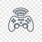 Gameplay concept vector linear icon isolated on transparent back