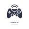 gameplay icon on white background. Simple element illustration from Blogger and influencer concept